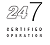 24/7 certified operation